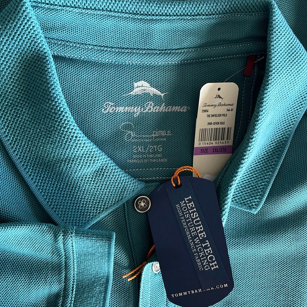 Tommy Bahama Green Polo Shirt Classic Design - Picture 3 of 11